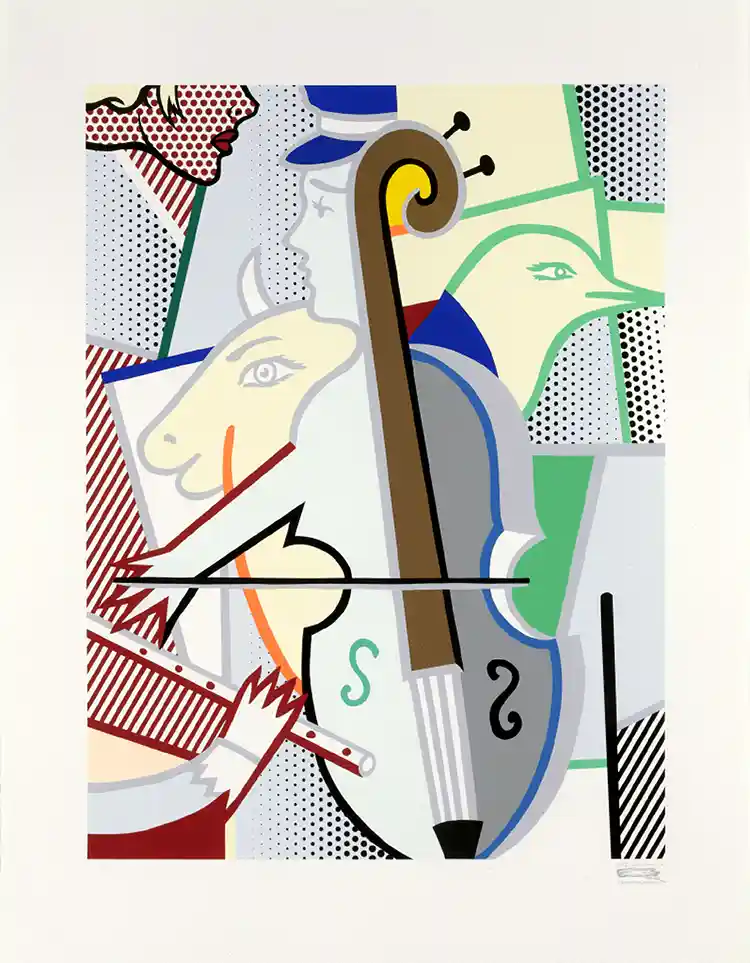 Roy Lichtenstein Cubist Cello